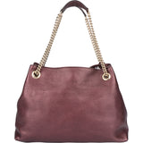 Gucci Leather GG Soho Metallic Purple Crossbody Bag