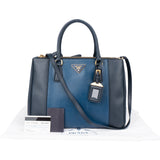 Prada Bicolor Saffiano Leather Galleria Handbag