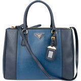 Prada Bicolor Saffiano Leather Galleria Handbag