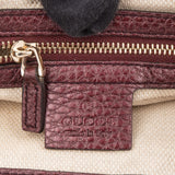 Gucci Leather GG Soho Metallic Purple Crossbody Bag