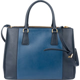 Prada Bicolor Saffiano Leather Galleria Handbag