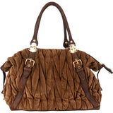 Miu Miu Quilted Leather Crystal Handle Handbag