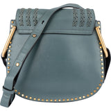 Chloé Blue Leather Hudson Python Crossbody Bag