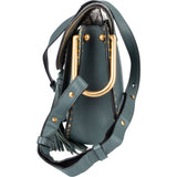 Chloé Blue Leather Hudson Python Crossbody Bag