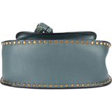 Chloé Blue Leather Hudson Python Crossbody Bag