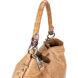 Miu Miu Leather Limited Crystal Handle Handbag