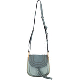 Chloé Blue Leather Hudson Python Crossbody Bag