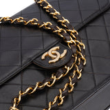 Chanel Quilted Lambskin 24K Gold Single Flap Crossbody Bag