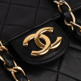 Chanel Quilted Lambskin 24K Gold Single Flap Shoulder Bag