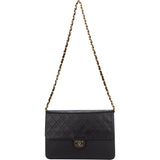 Chanel Quilted Lambskin 24K Gold Single Flap Crossbody Bag