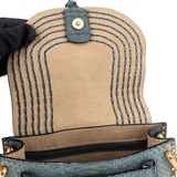 Chloé Blue Leather Hudson Python Crossbody Bag