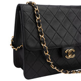 Chanel Quilted Lambskin 24K Gold Single Flap Shoulder Bag