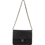 Chanel Quilted Lambskin 24K Gold Single Flap Shoulder Bag