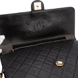 Chanel Quilted Lambskin 24K Gold Single Flap Crossbody Bag