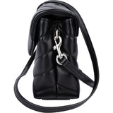 Saint Laurent Black Leather Mini Lou Lou Crossbody Bag