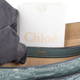 Chloé Blue Leather Hudson Python Crossbody Bag
