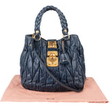 Miu Miu Quilted Leather City Handbag