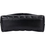 Saint Laurent Black Leather Mini Lou Lou Crossbody Bag