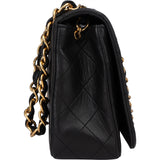 Chanel Quilted Lambskin 24K Gold Single Flap Crossbody Bag