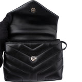 Saint Laurent Black Leather Mini Lou Lou Crossbody Bag
