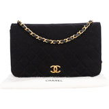 Chanel Quilted Cotton 24K Gold Single Flap Shoulder Bag