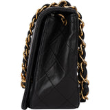 Chanel Quilted Lambskin 24K Gold Single Flap Crossbody Bag