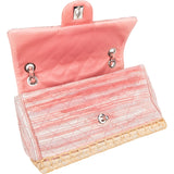 Chanel Quited Tweed Palladium Espadrilles Single Flap Crossbody Bag