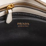 Prada White Saffiano Leather City Handbag