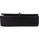 Chanel Quilted Lambskin 24K Gold Single Flap Crossbody Bag