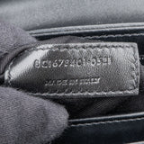 Saint Laurent Black Leather Mini Lou Lou Crossbody Bag