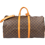 Louis Vuitton Canvas Monogram Keepall 55 Bandouliere