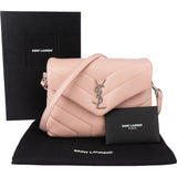 Saint Laurent Rose Leather Lou Lou Crossbody Bag