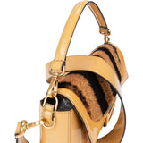 Fendi Shearling Baguette Buckle Handbag
