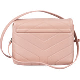 Saint Laurent Rose Leather Lou Lou Crossbody Bag