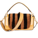 Fendi Shearling Baguette Buckle Handbag