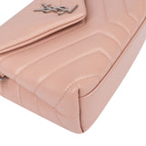 Saint Laurent Rose Leather Lou Lou Crossbody Bag