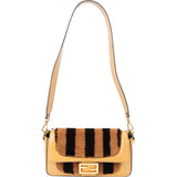 Fendi Shearling Baguette Buckle Handbag