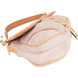 Christian Dior Pink Shearling Ostrich Saddle Handbag