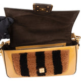 Fendi Shearling Baguette Buckle Handbag