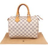 Louis Vuitton Damier Azur Monogram Speedy 25 Handbag