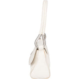 Prada White Premium Leather Triangle Shoulder Bag
