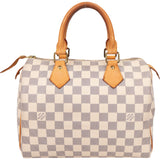 Louis Vuitton Damier Azur Monogram Speedy 25 Handbag