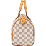 Louis Vuitton Damier Azur Monogram Speedy 25 Handbag