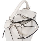 Loewe White Leather Puzzle Handbag