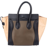 Céline Tricolor Leather Luggage Handbag
