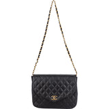 Chanel Quilted Lambskin 24K Gold Single Flap Shoulder Bag