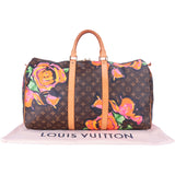 Louis Vuitton Limited Roses By Stephen Sprouse Keepall 50
