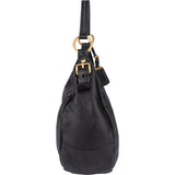Prada Black Leather Hobo Bag