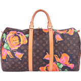 Louis Vuitton Limited Roses By Stephen Sprouse Keepall 50