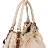 Prada Classic Talco Deerskin City Handbag